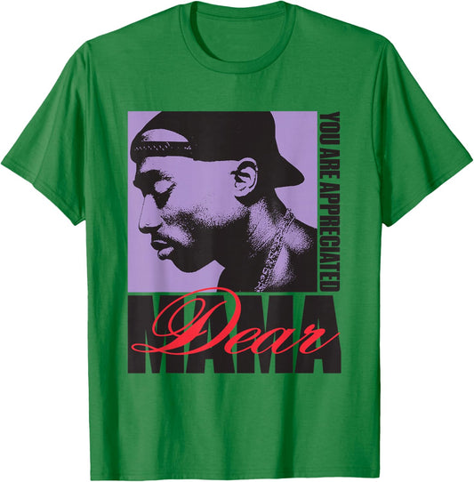 Official Tupac Dear Mama Evalued , White T-Shirt - T-Shirt | Irish Green
