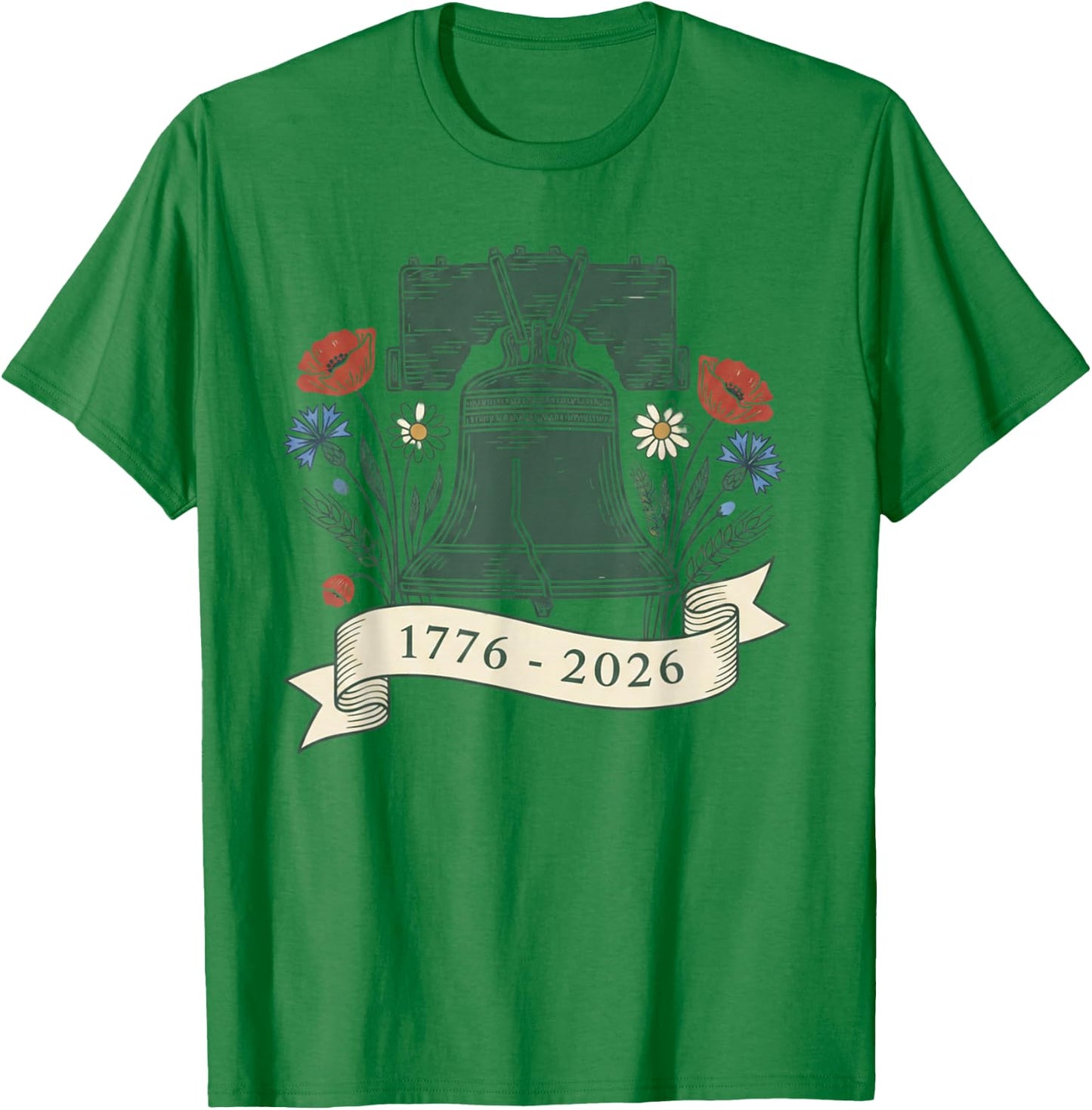 250th 4th of July American 250y 1776 2026 Independence Day T-Shirt - T-Shirt | Irish Green