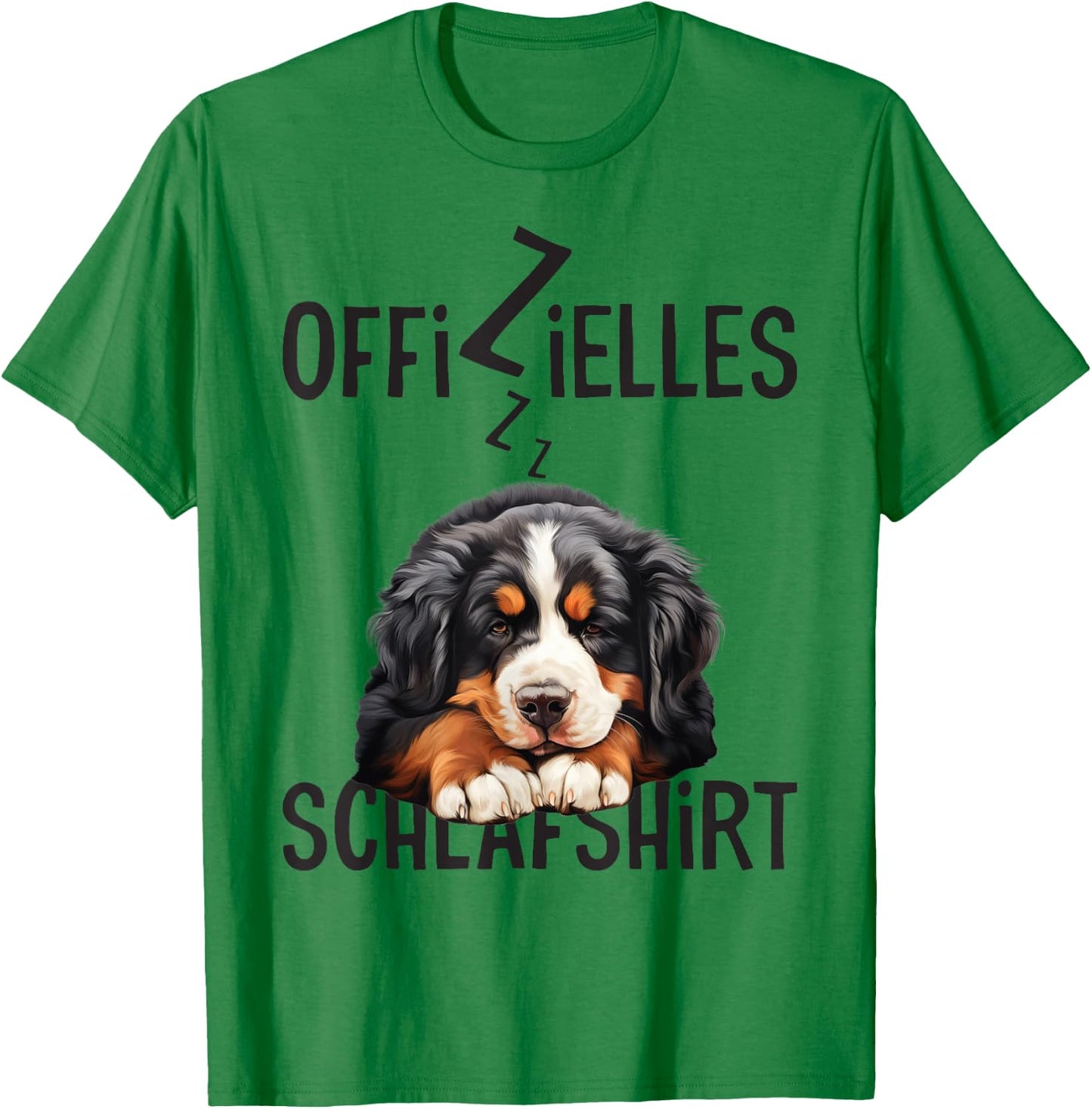 Berner Sennenhund Offizielles Schlafshirt Mit Hund Lustig T-Shirt - T-Shirt | Irish Green