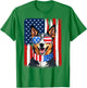 USA America Flag Blue Heeler Dog 4th of July Patriotic T-Shirt - T-Shirt | Irish Green