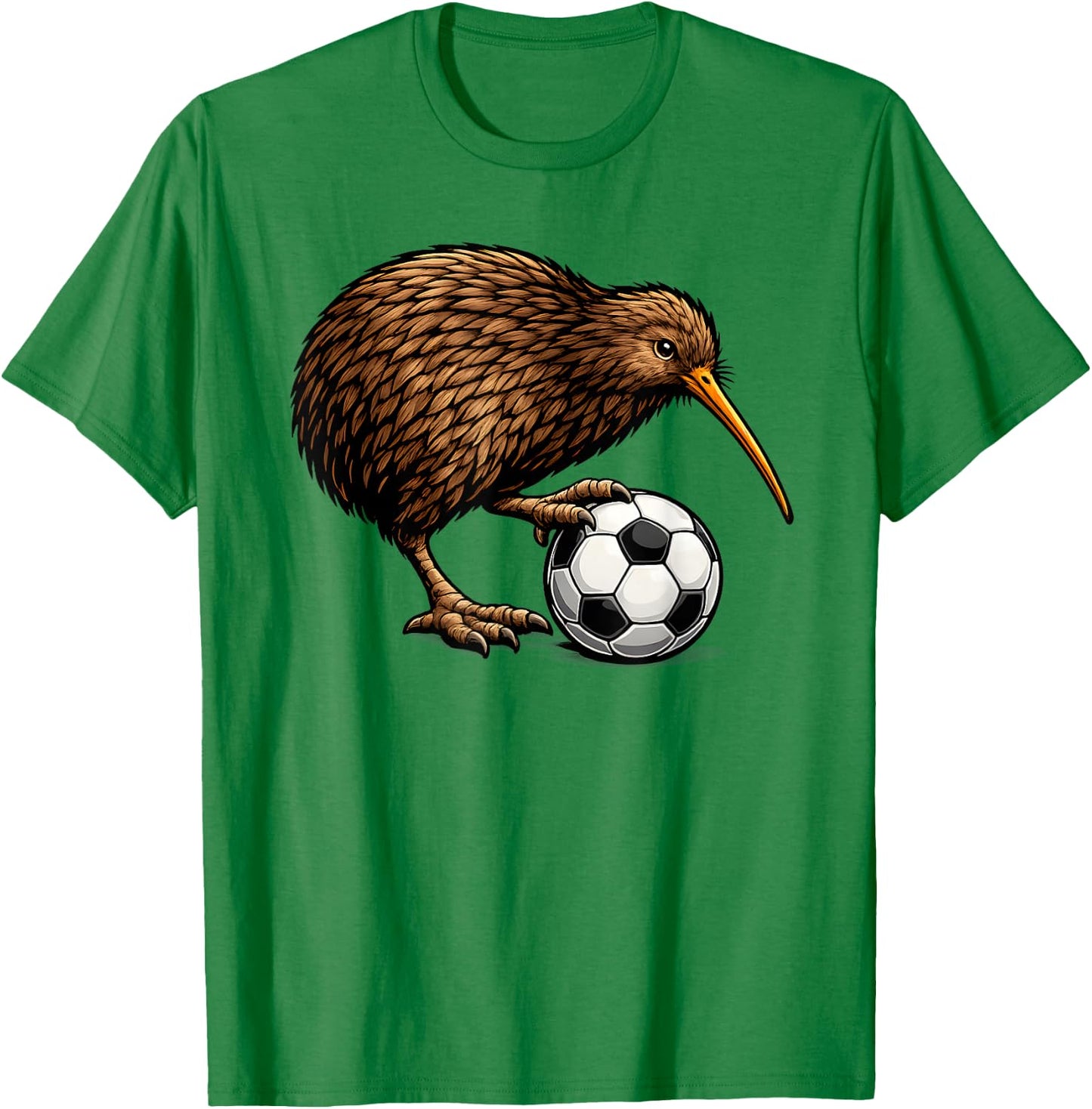 Lustiger Kiwi-Vogel mit Fußball Neuseeland Fan Design T-Shirt - T-Shirt | Irish Green