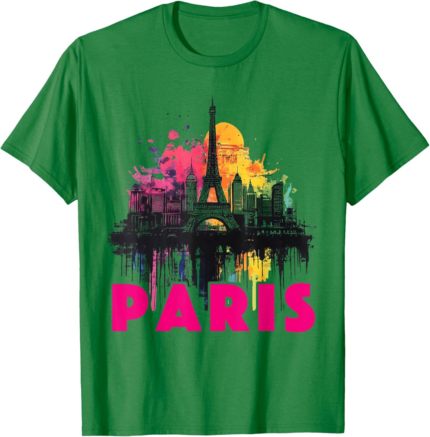 Paris Outfit for French Men and Women France , White T-Shirt - T-Shirt | Irish Green