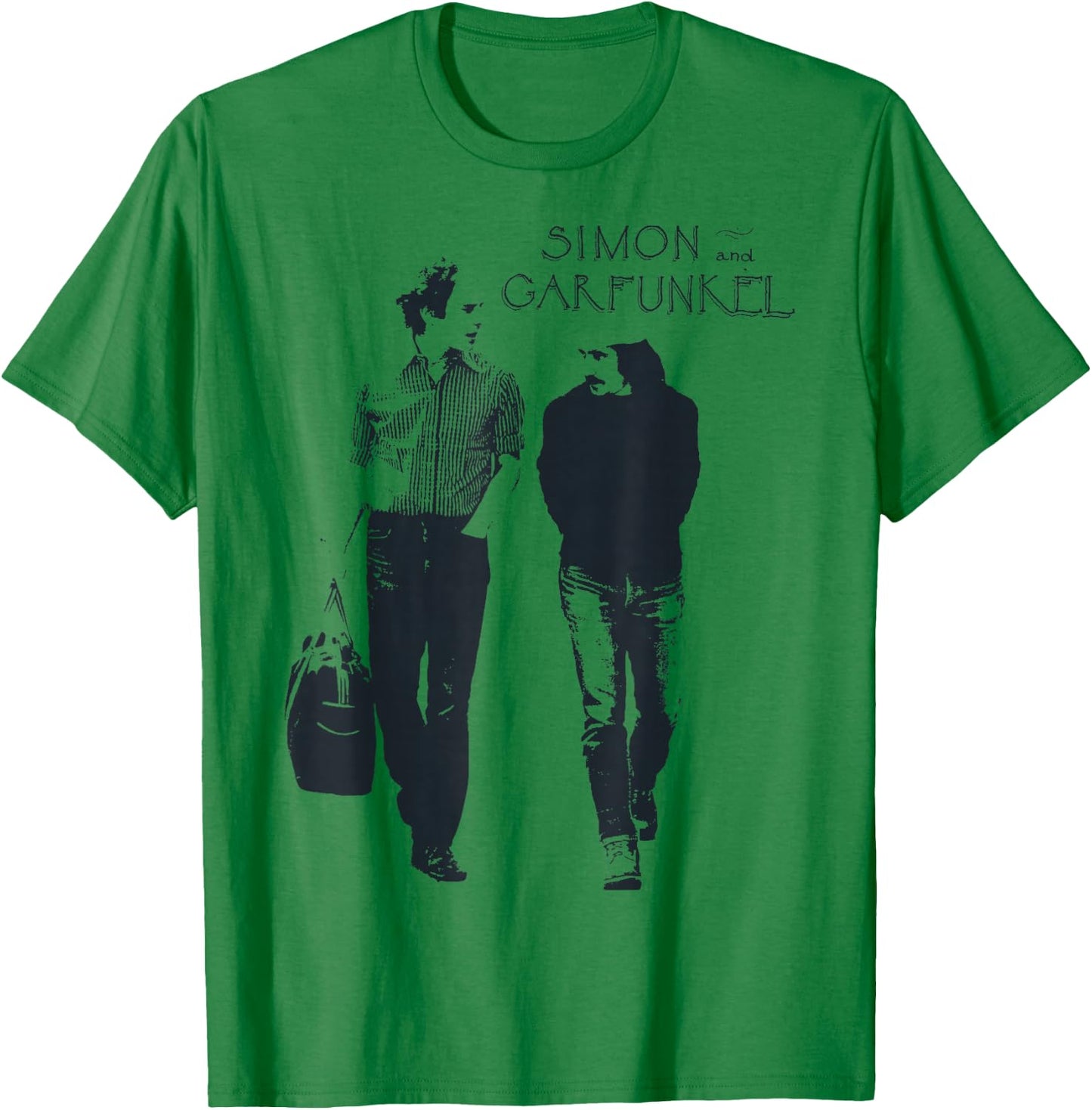 Control Industry - Simon & Garfunkel , Erwachsene & Kinder, Weiß, S, Kurzarm, Cartoon, Klassisch, Schnelltrocknend, Crew-Ausschnitt, Small T-Shirt - T-Shirt | Irish Green