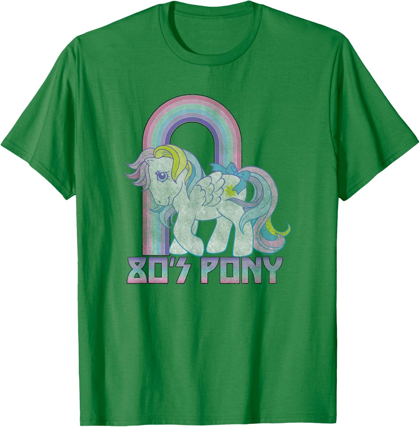 My Little Pony Starshine Retro 80's Pony Rainbow Logo T-Shirt - T-Shirt | Irish Green