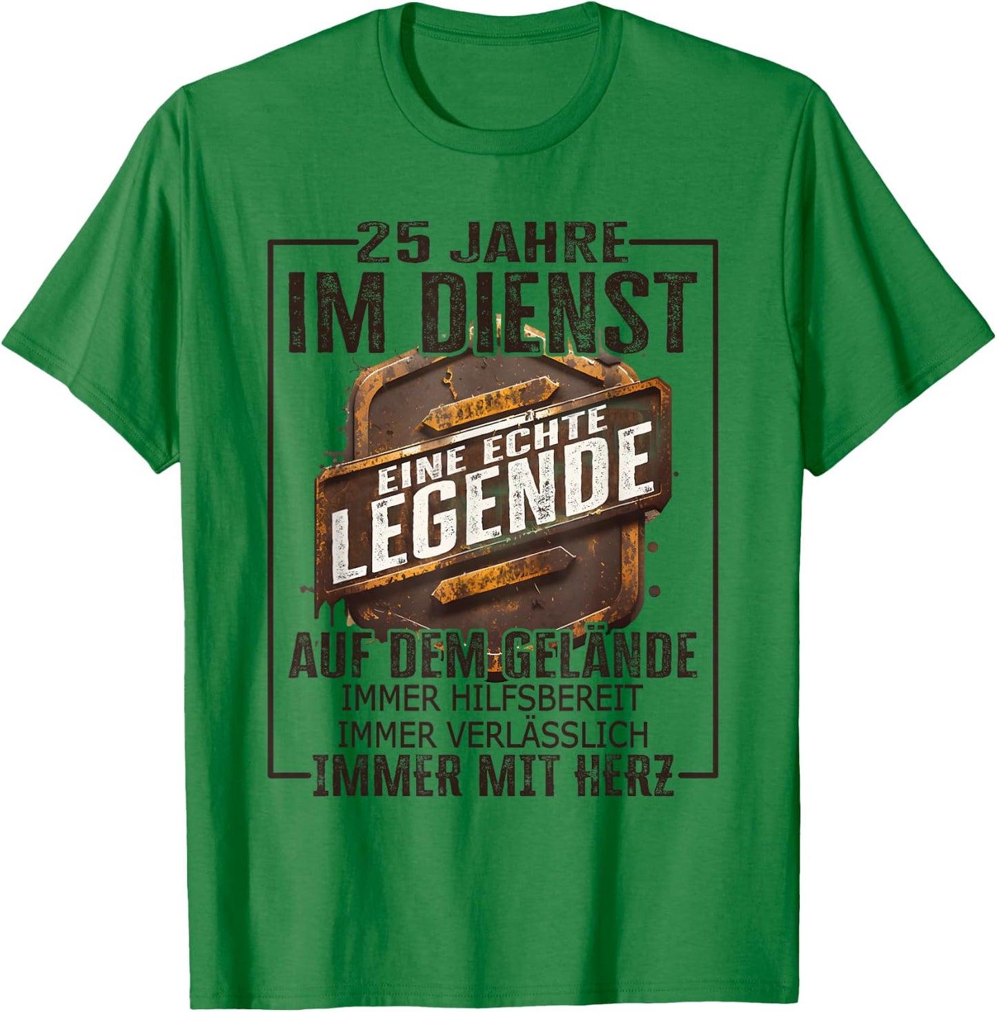 25 Jähriges Dienstjubiläum - Echte Legende 25 Jahre Jubiläum T-Shirt - T-Shirt | Irish Green