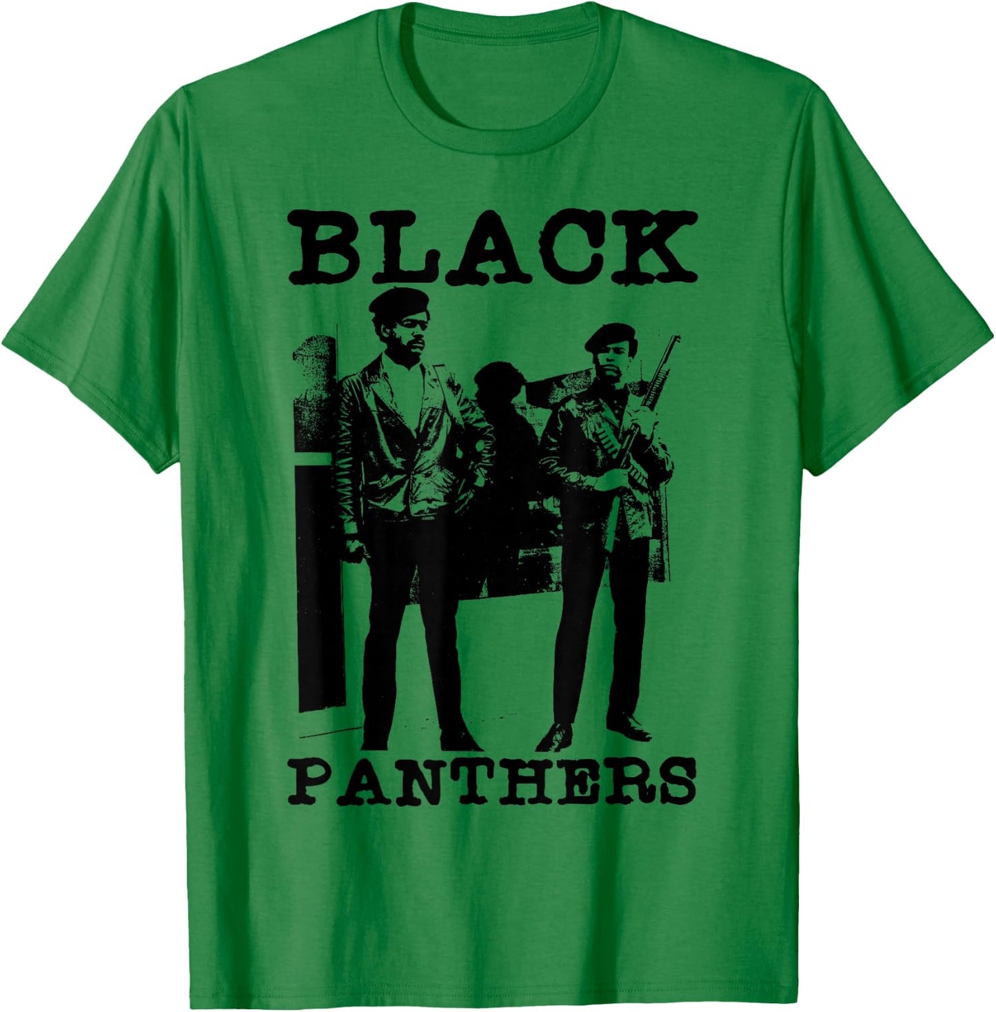 BPP Vintage Black History Self Defense Black Panthers Party T-Shirt - T-Shirt | Irish Green