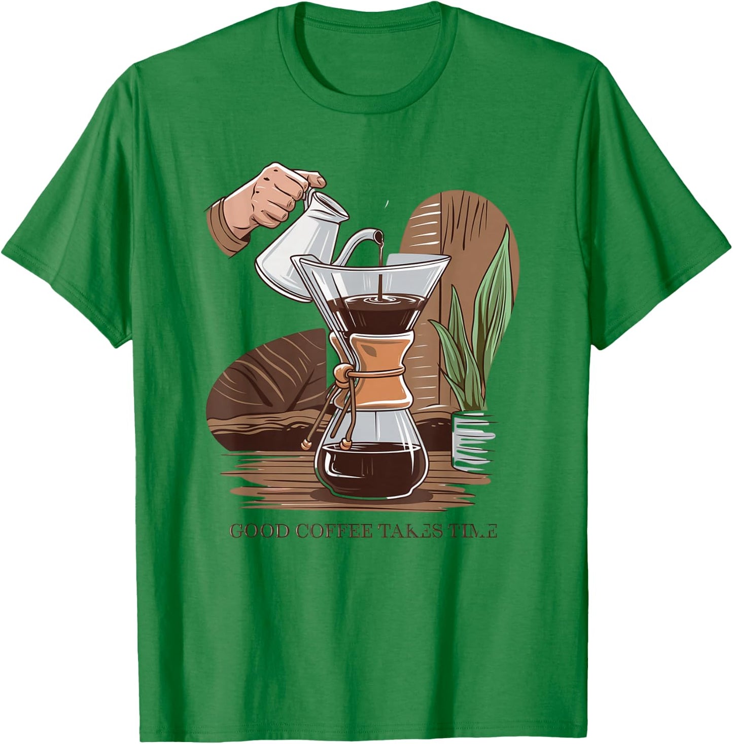 Coffee Lovers Slow Brewing and Pour Over Enthusiasts T-Shirt - T-Shirt | Irish Green