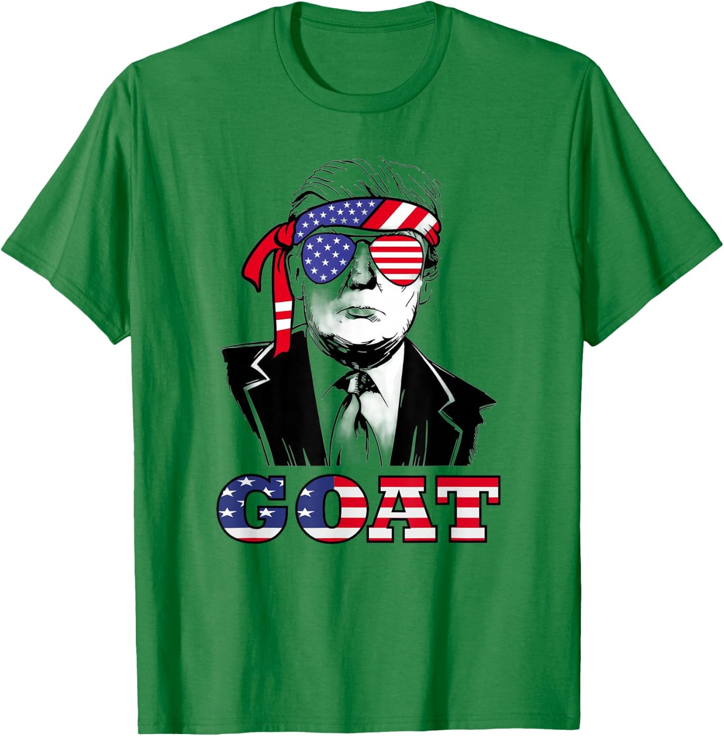 GOAT Trump 2024 Presidential Trump Election T-Shirt - T-Shirt | Irish Green