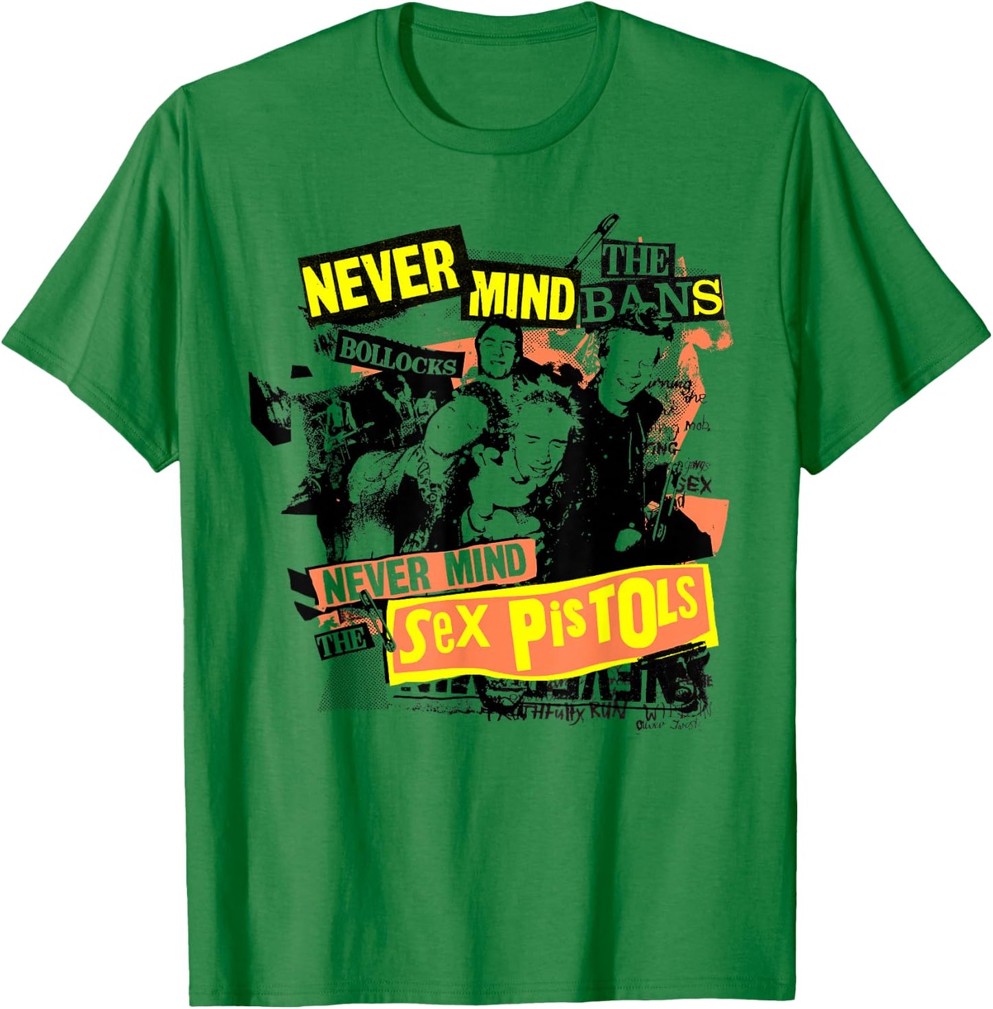Sex Pistols Official Classic Anarchy T-Shirt - T-Shirt | Irish Green