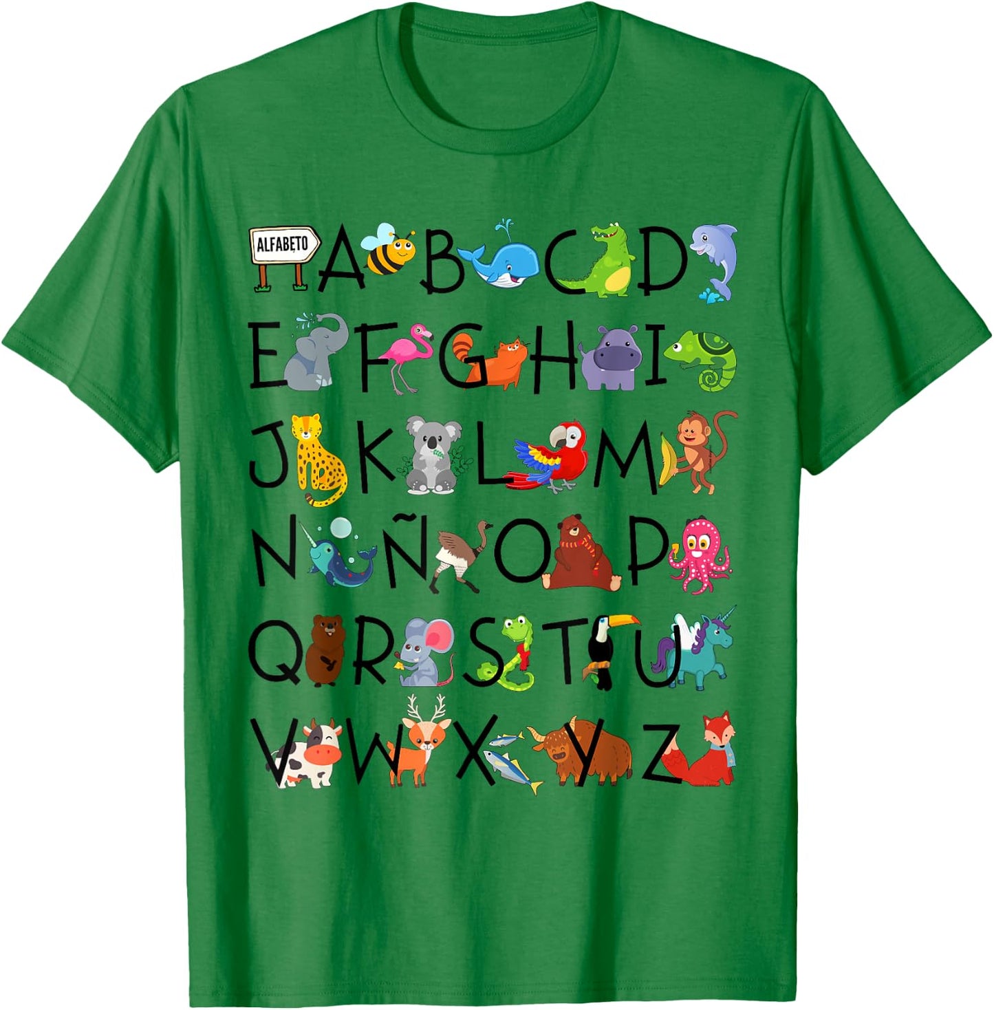 Spanish Alphabet, Maestra, Spanish Teacher T-Shirt - T-Shirt | Irish Green
