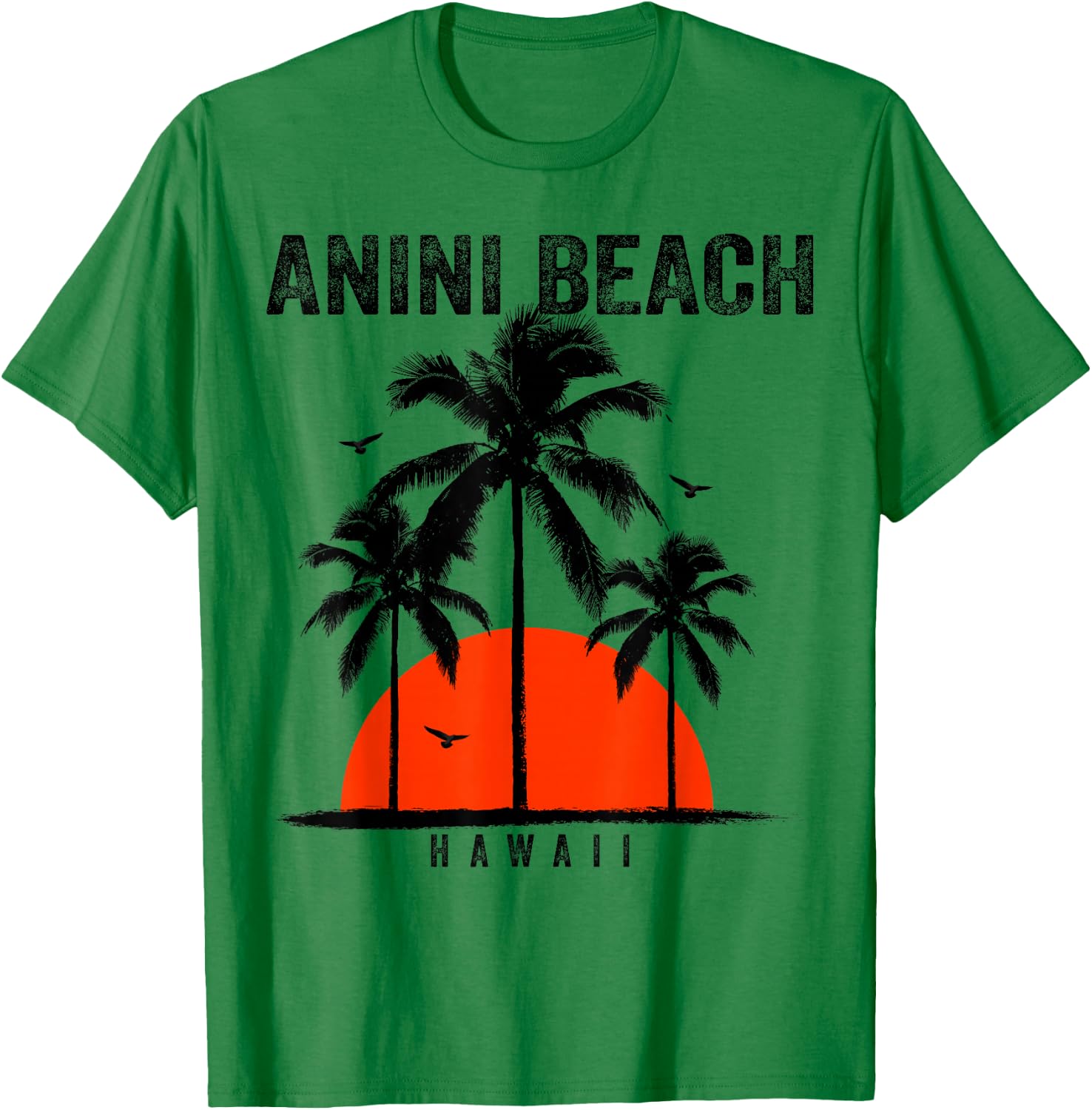 Anini Beach Hawaii Surfing Surfboarding T-Shirt - T-Shirt | Irish Green