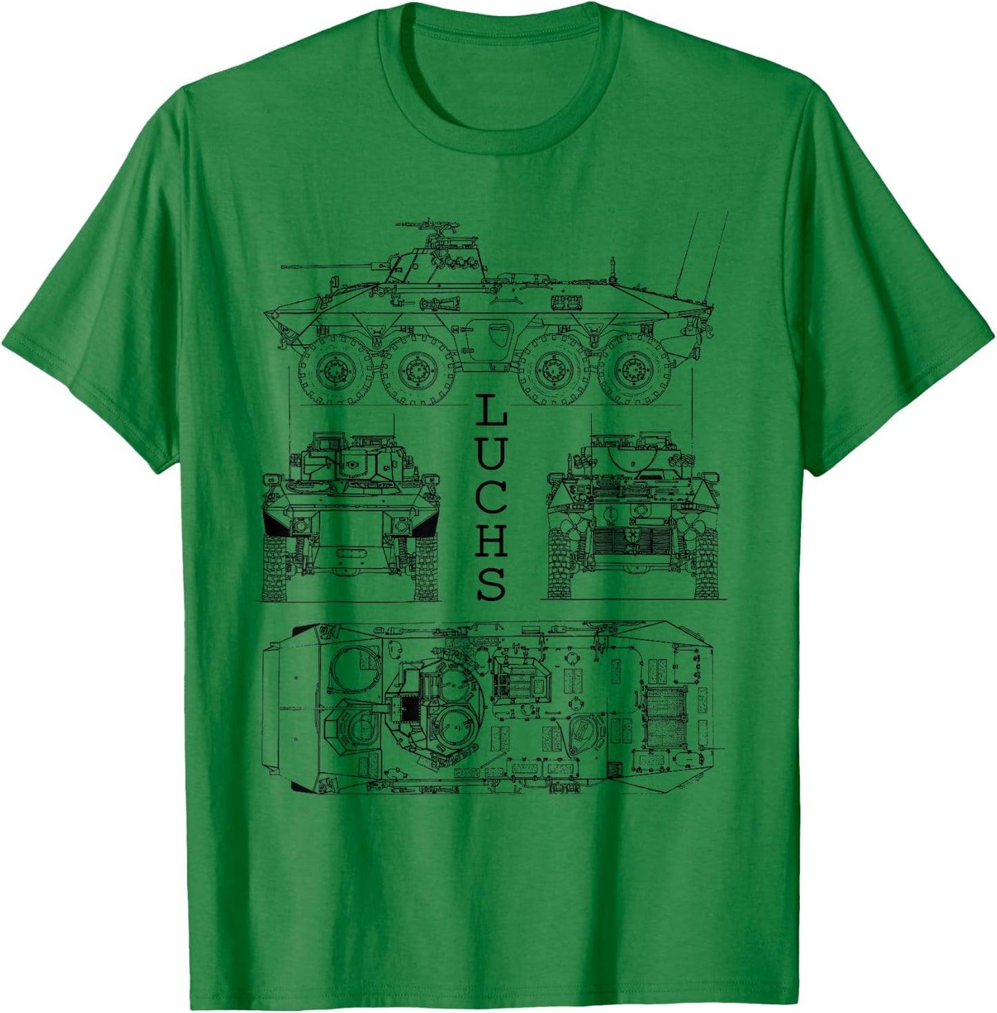 Spähpanzer Luchs Deutsches Aufklärungsfahrzeug T-Shirt - T-Shirt | Irish Green