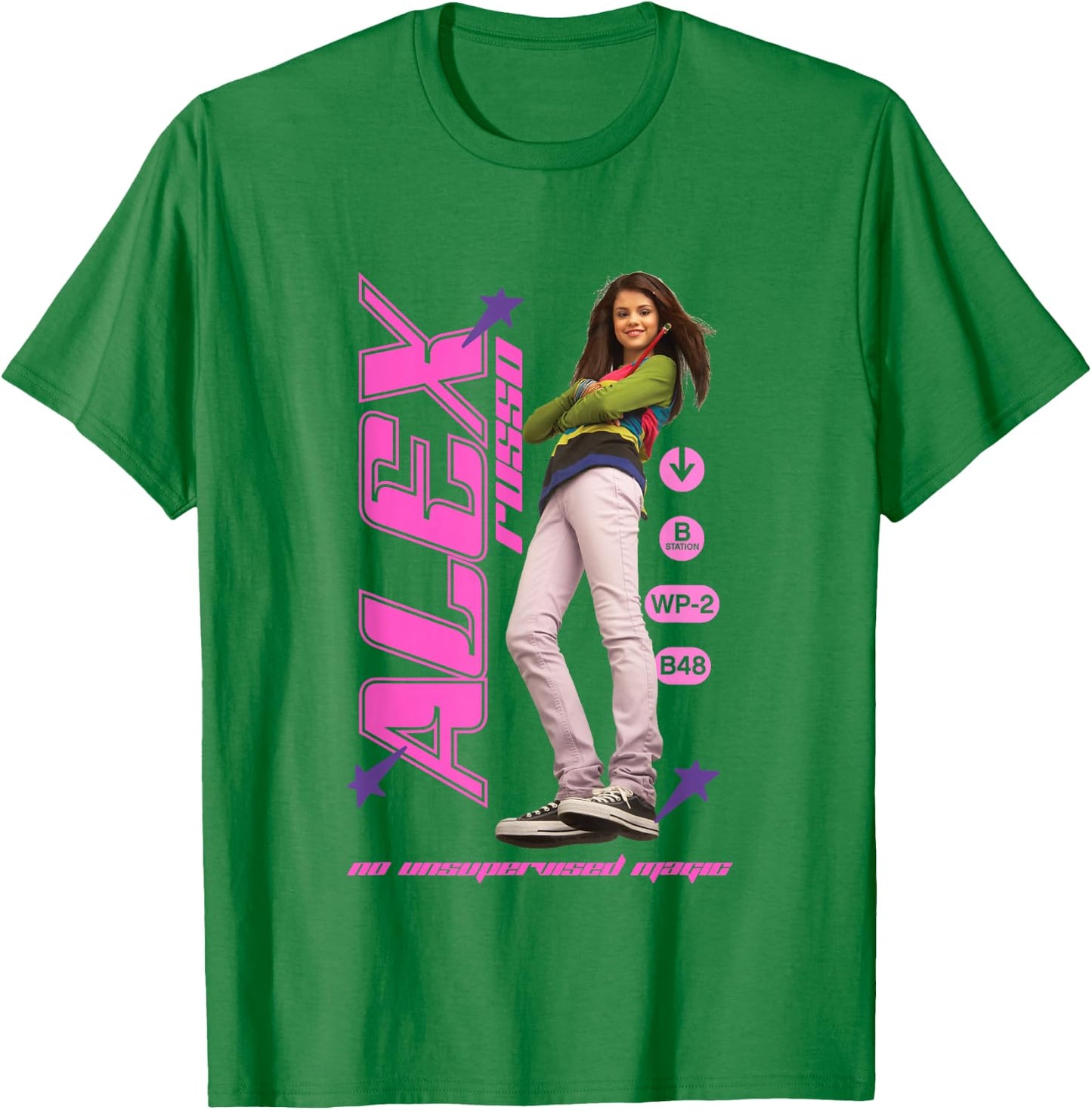 Disney Wizards of Waverly Place Alex Russo Girly Big Poster , white, S T-Shirt - T-Shirt | Irish Green