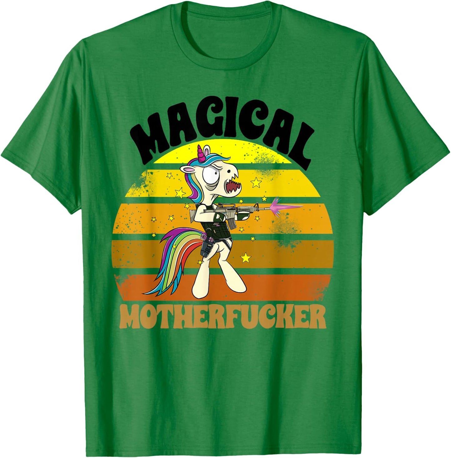 Magical Motherfucker Unicorn Love Fantasy Mad Angry Funny T-Shirt - T-Shirt | Irish Green