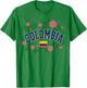 Colombia Floral Vintage Country Pride T-Shirt - T-Shirt | Irish Green