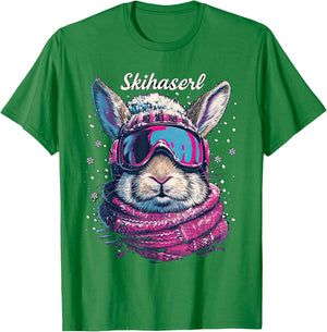 Skihaserl Apres Ski Haserl Skier Winter Women's , White T-Shirt - T-Shirt | Irish Green