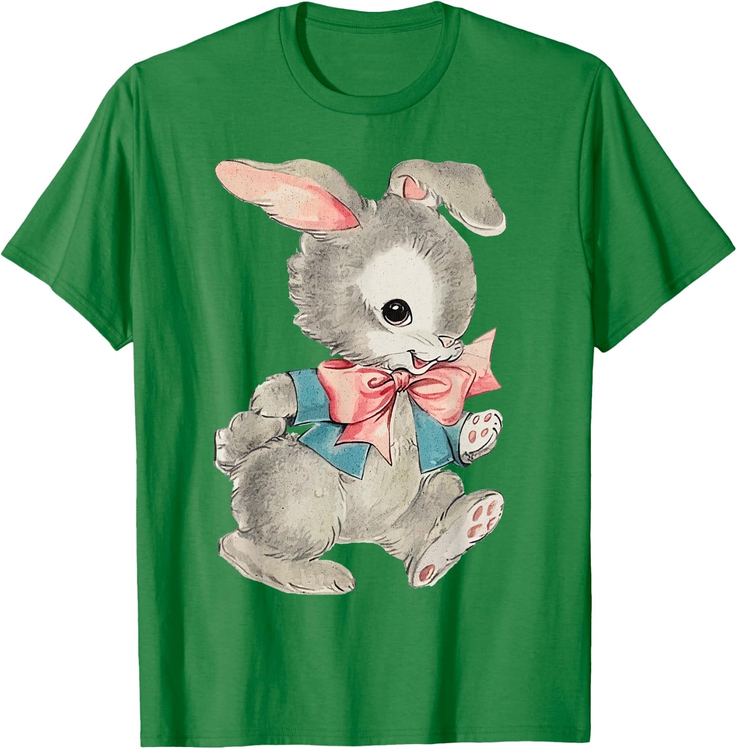 Vintage Easter Cute Easter Bunny Rabbit Spring Retro Vintage T-Shirt - T-Shirt | Irish Green