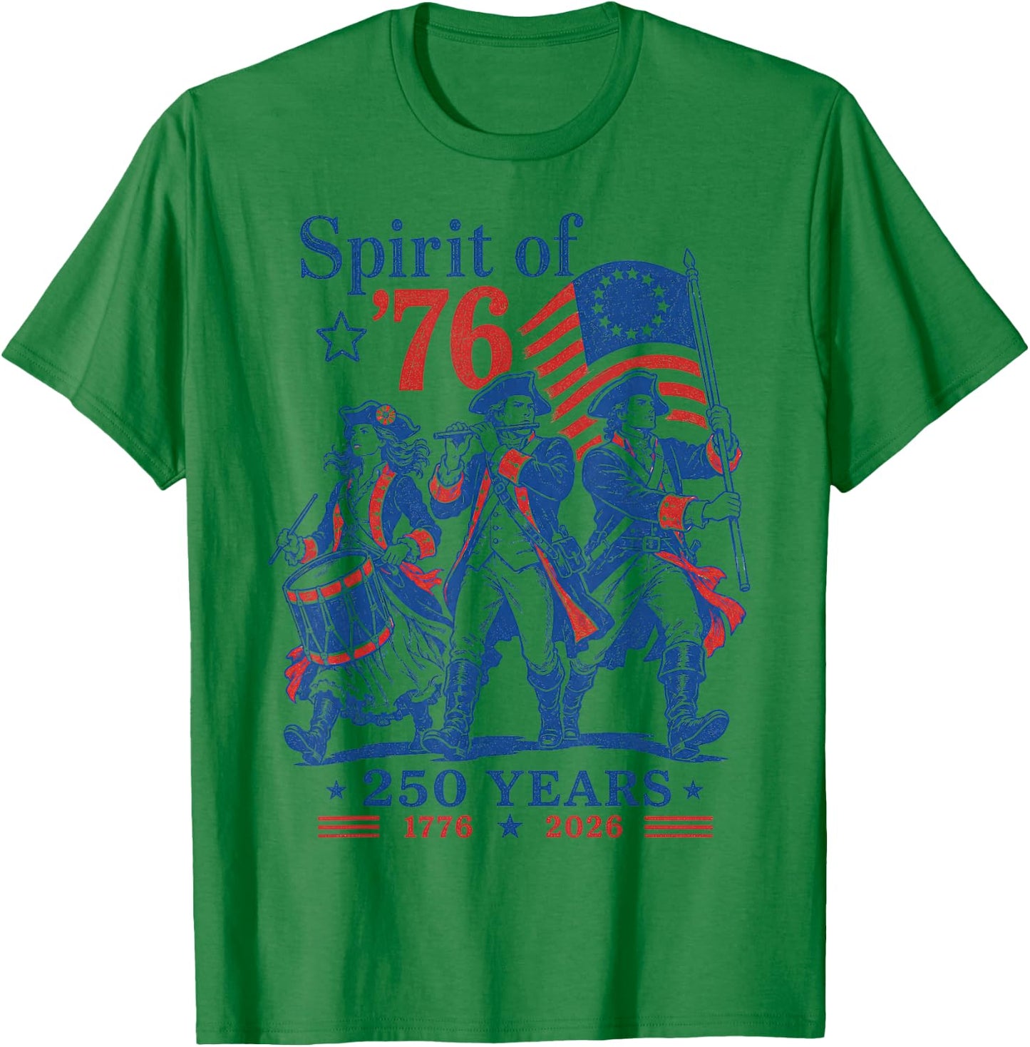 Spirit of 76 Vintage 4th of July T-Shirt - T-Shirt | Irish Green