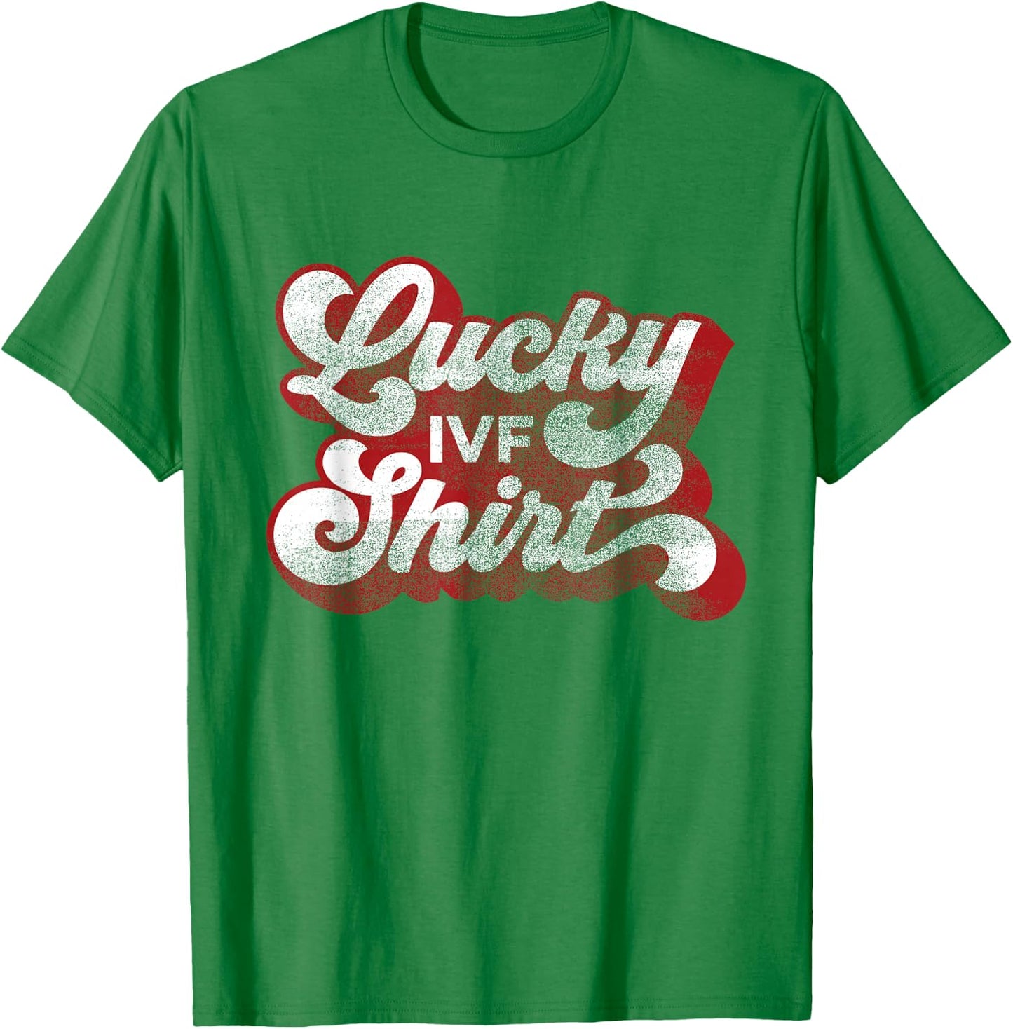 IVF - Lucky IVF Shirt - Distressed, Retro, Red T-Shirt - T-Shirt | Irish Green