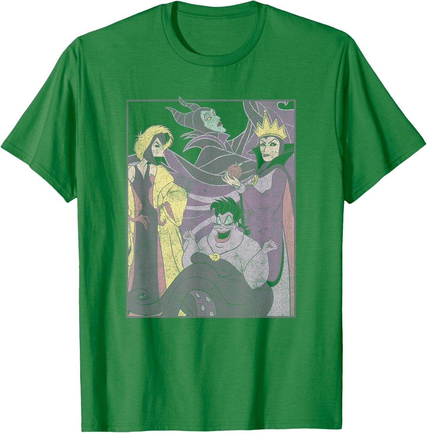 Disney Villains Ursula, Cruella, & Evil Queen Vintage Pose T-Shirt - T-Shirt | Irish Green