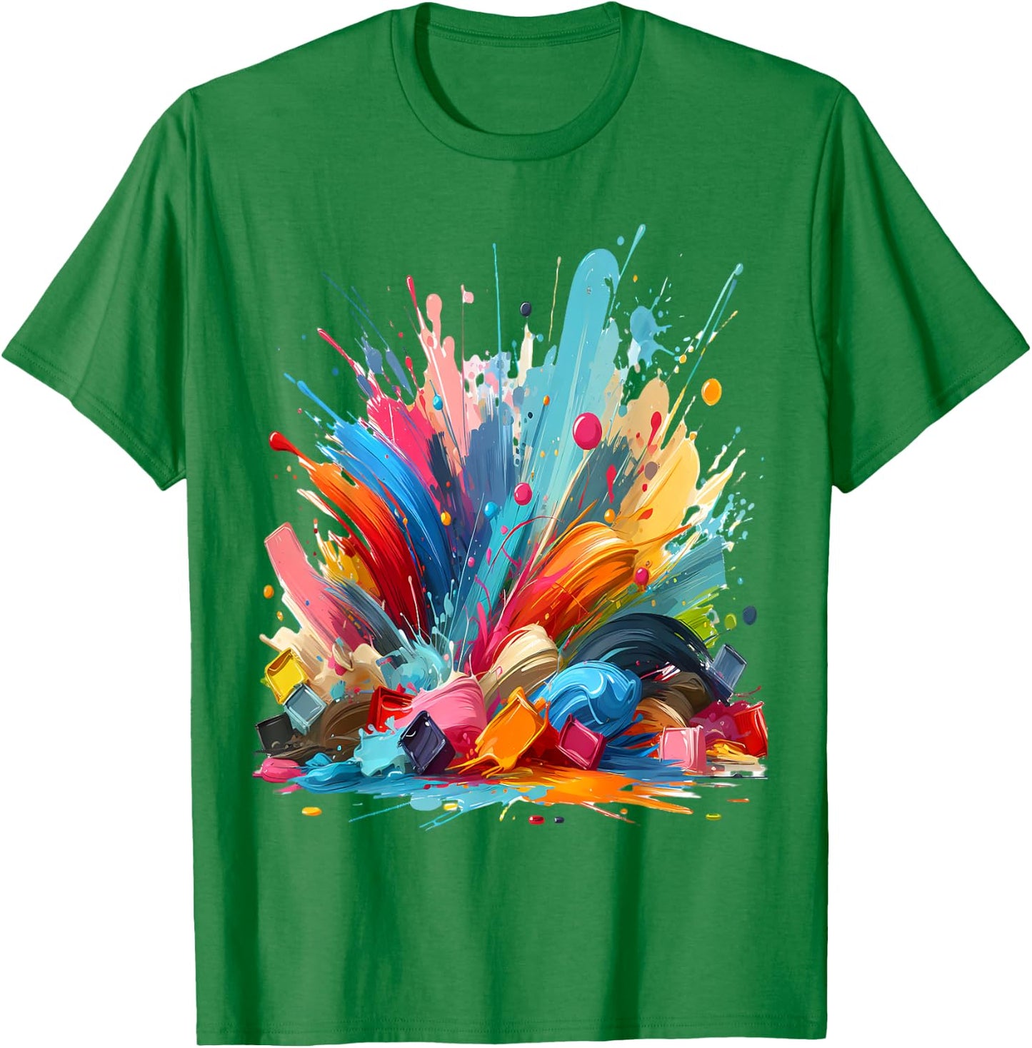 Blob Paint , white, S T-Shirt - T-Shirt | Irish Green
