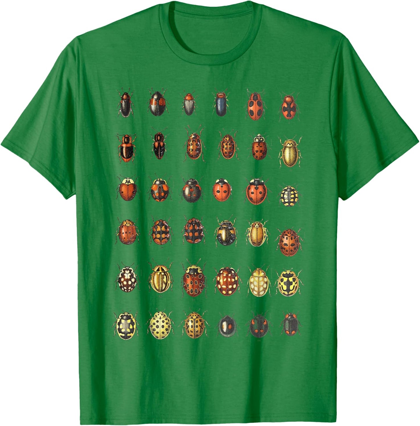 Insects Ladybugs Species Bug Vintage Entomology Entomologist T-Shirt - T-Shirt | Irish Green