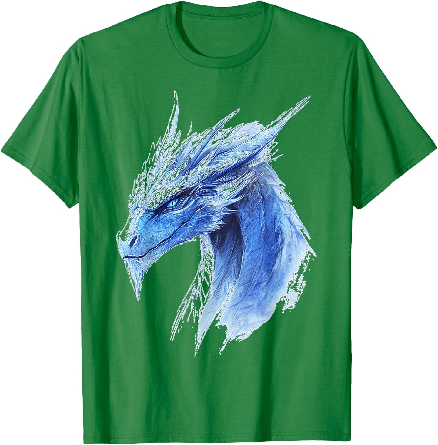 Ice Dragon Motif Mythical Illustration Ice Dragon T-Shirt - T-Shirt | Irish Green