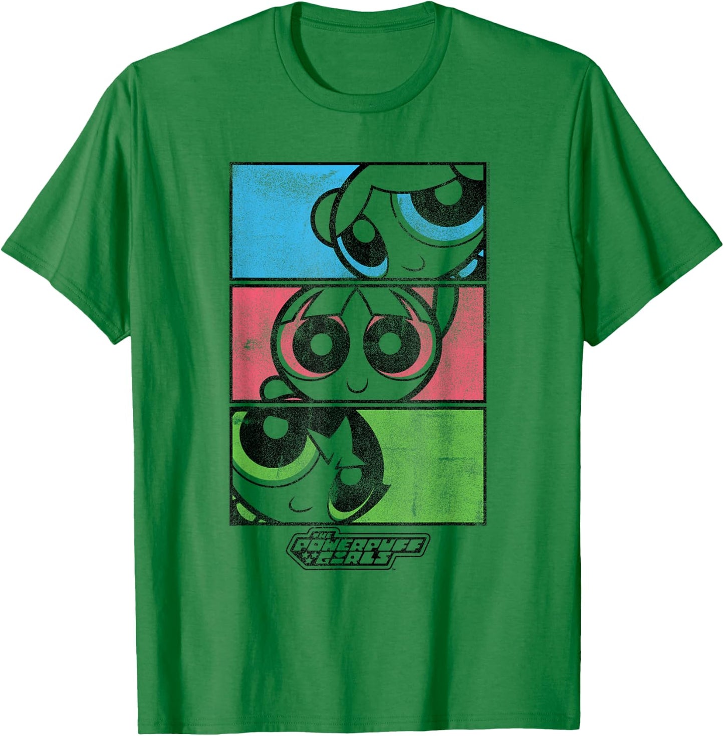 Powerpuff Girls Colorful Comic Panels T-Shirt - T-Shirt | Irish Green