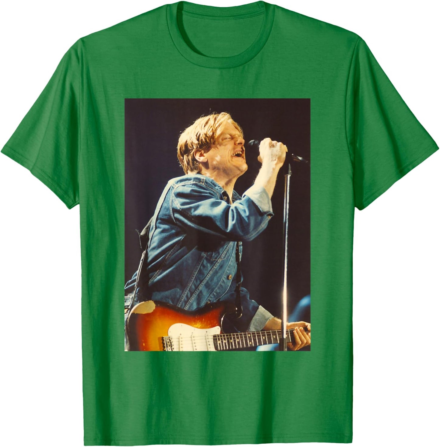 Bryan Adams Performing Waking Up The World Tour Live 1992 T-Shirt - T-Shirt | Irish Green