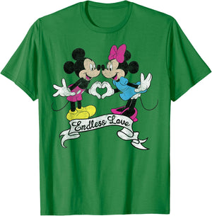 Disney Valentine's Day Mickey & Minnie Endless Love T-Shirt - T-Shirt | Irish Green