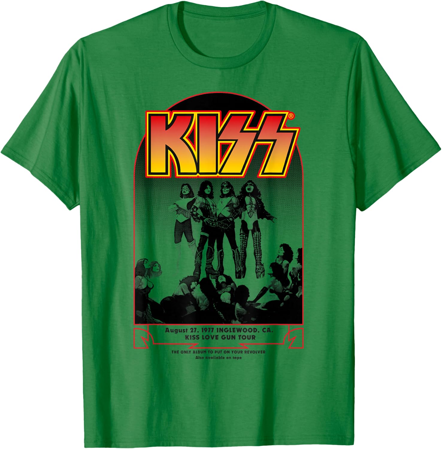 KISS - Inglewood 1977 T-Shirt - T-Shirt | Irish Green