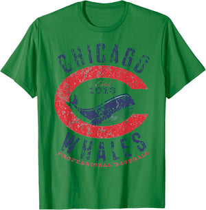 Chicago Whales Baseball Team Nostalgic Retro T-Shirt - T-Shirt | Irish Green