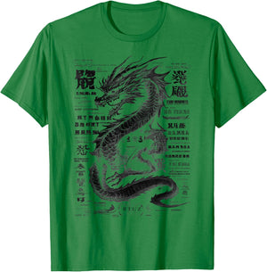 Drachen Streetwear Aesthetic Retro Mode Dragon Damen Herren T-Shirt - T-Shirt | Irish Green