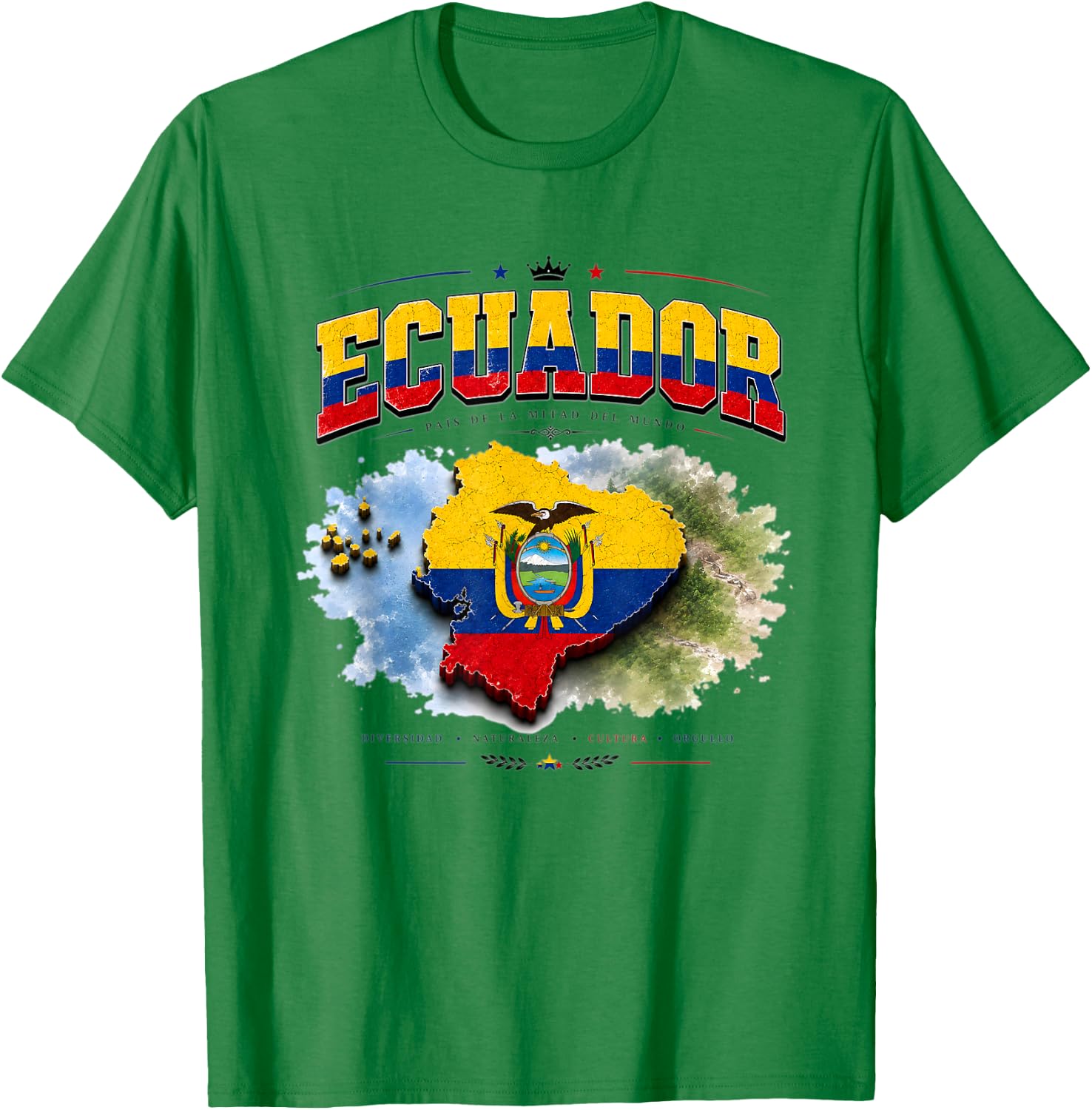 Ecuador Flagge , Ecuador , Ecuador Shirt für Damen T-Shirt - T-Shirt | Irish Green