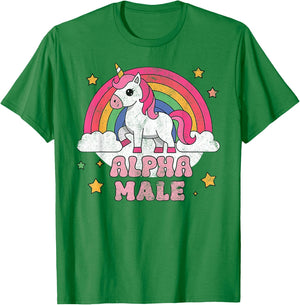 Alpha Male Unicorn , pink T-Shirt - T-Shirt | Irish Green