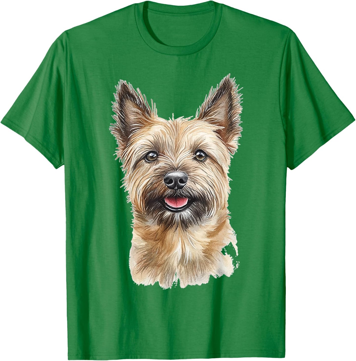 Cairn Terrier Dog Graphic Pet Artwork Cairn Terrier Men Women Kids T-Shirt - T-Shirt | Irish Green