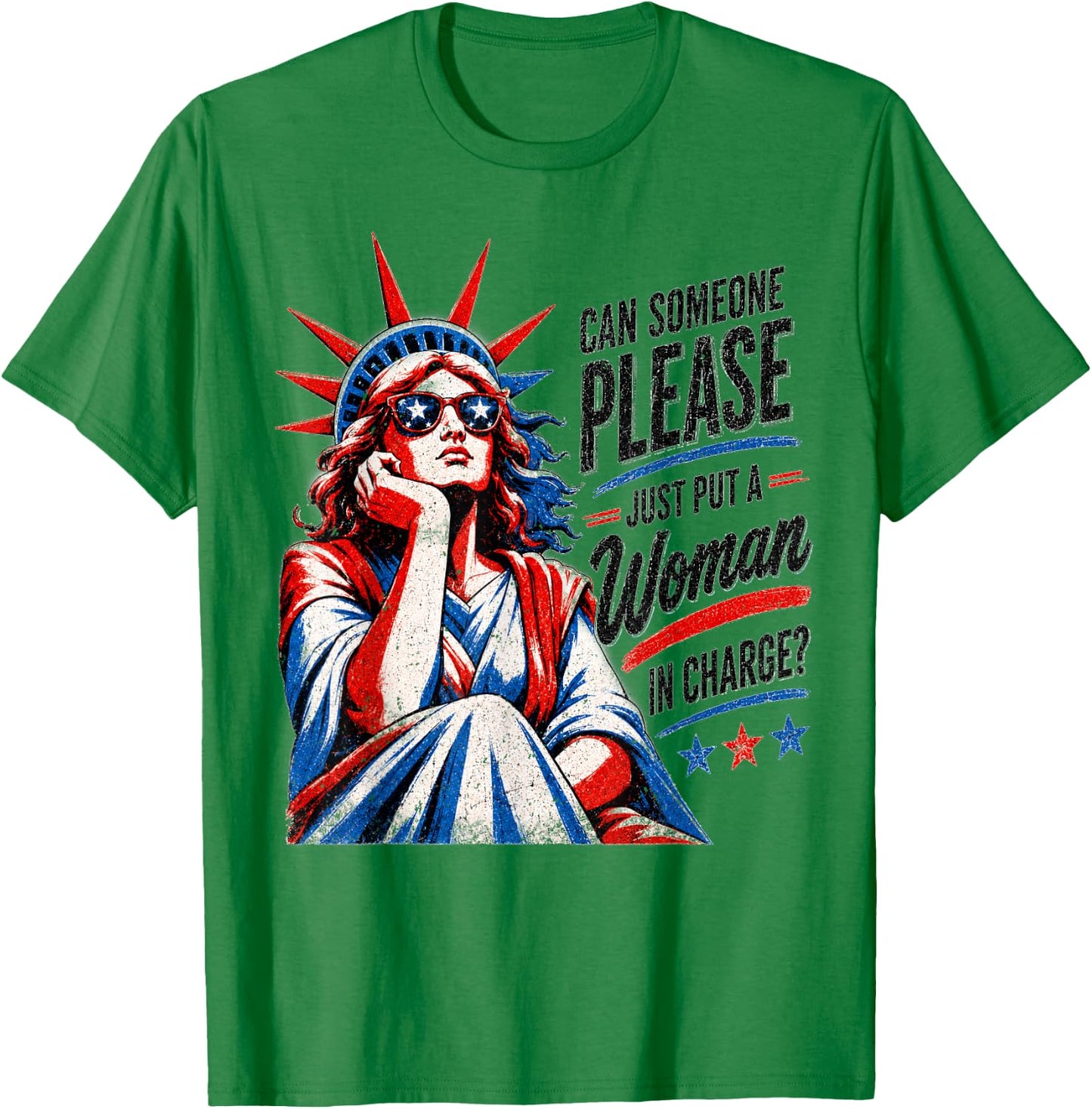 Vintage Can Someone Please Put a Woman in Charge? Women T-Shirt - T-Shirt | Irish Green