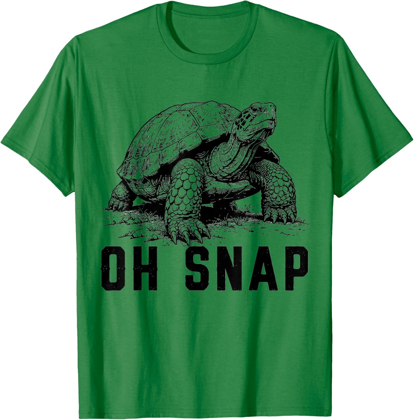 Oh Snap Funny Snapping Turtle Retro Animal Humor T-Shirt - T-Shirt | Irish Green