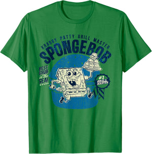 Offizieller Spongebob Squarepants Krabby Patty Grill T-Shirt - T-Shirt | Irish Green