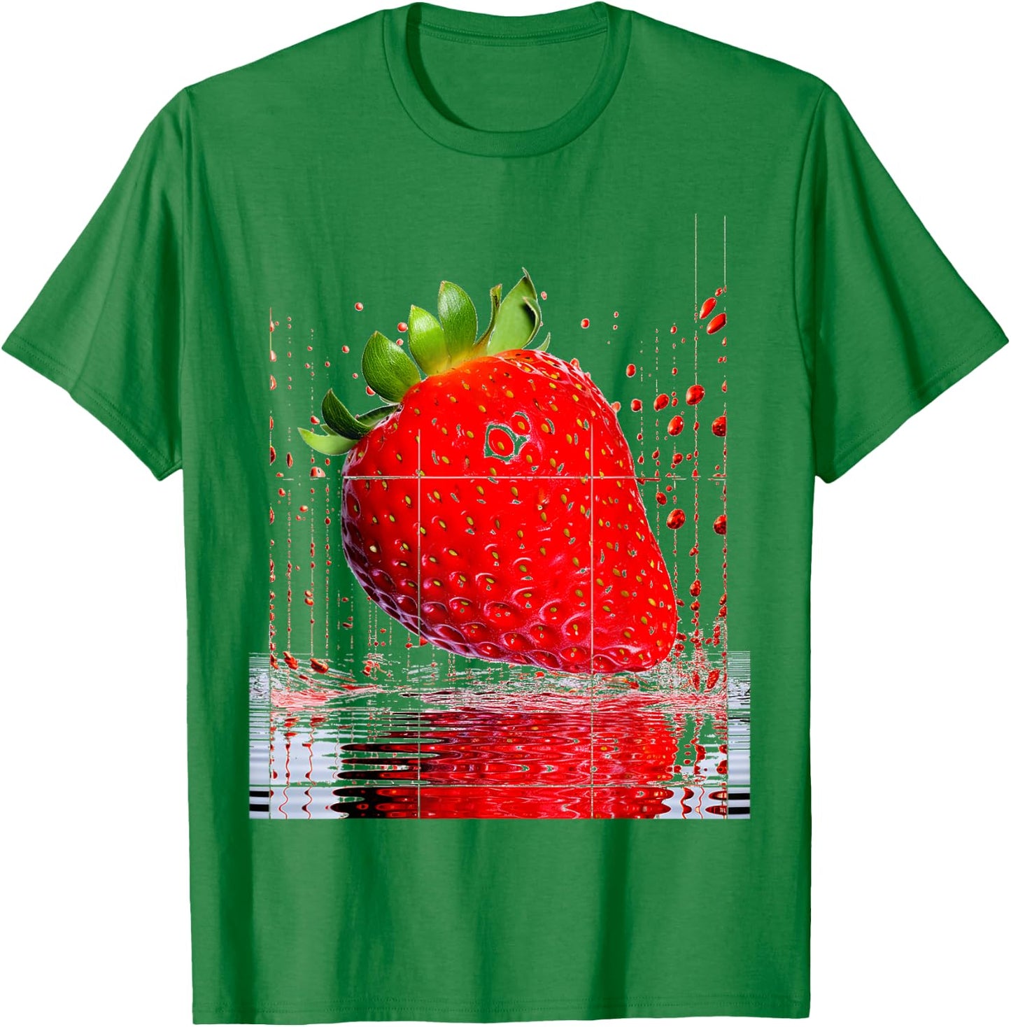 Abstract Painting Strawberry Fruit Strawberry , white, S T-Shirt - T-Shirt | Irish Green