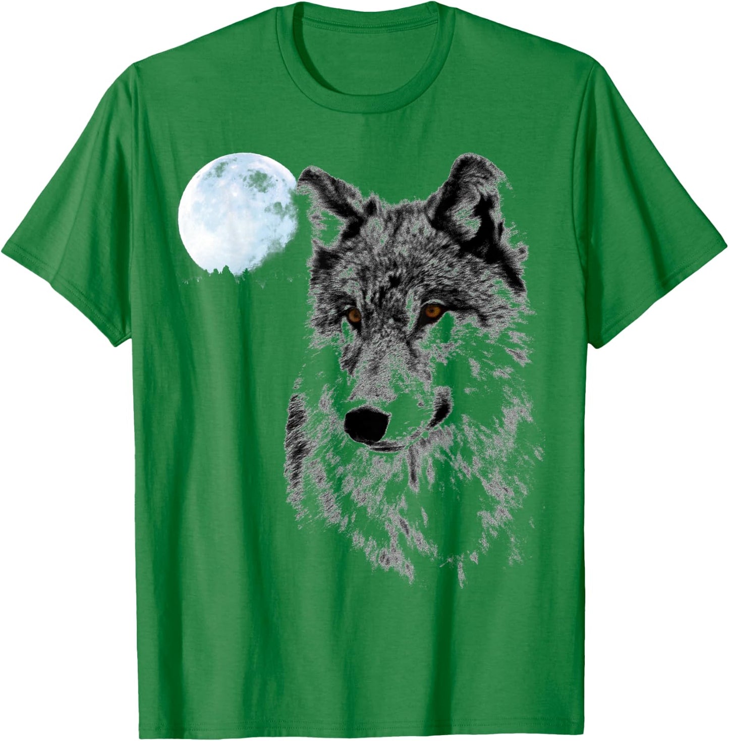 Wolf Moon Wof lover T-Shirt - T-Shirt | Irish Green