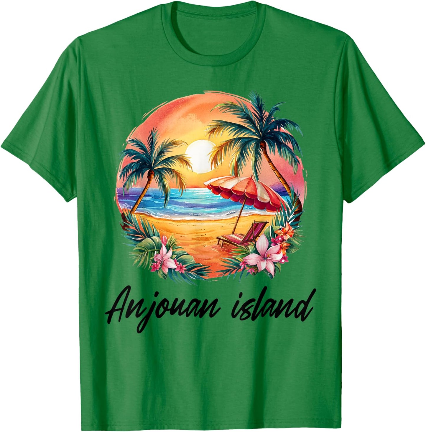 Travel island of Anjouan, Comoro Summer Tourist Holidays , white, S T-Shirt - T-Shirt | Irish Green