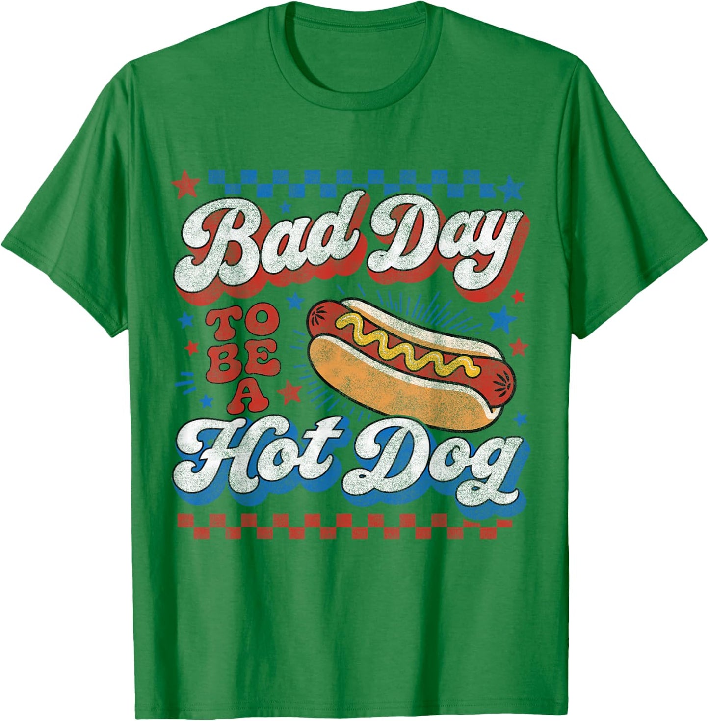 Bad Day to Be A Hot Dog Funny BBQ Grilling 4th of July BBQ T-Shirt - T-Shirt | Irish Green