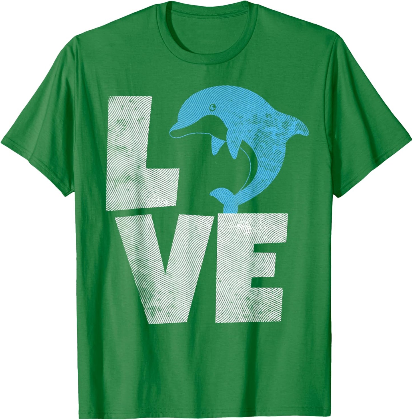 Love Heart Dolphins Dolpin Lover Ocean Sea Animal T-Shirt - T-Shirt | Irish Green