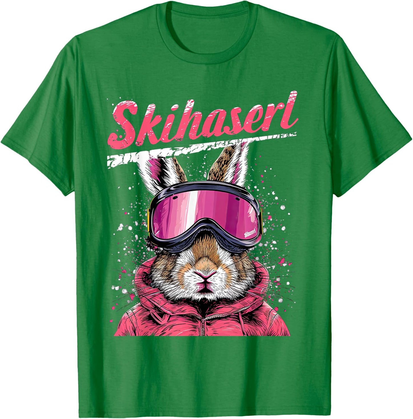 Skihaserl Apres Ski Haserl Skier Winter Women's , White T-Shirt - T-Shirt | Irish Green