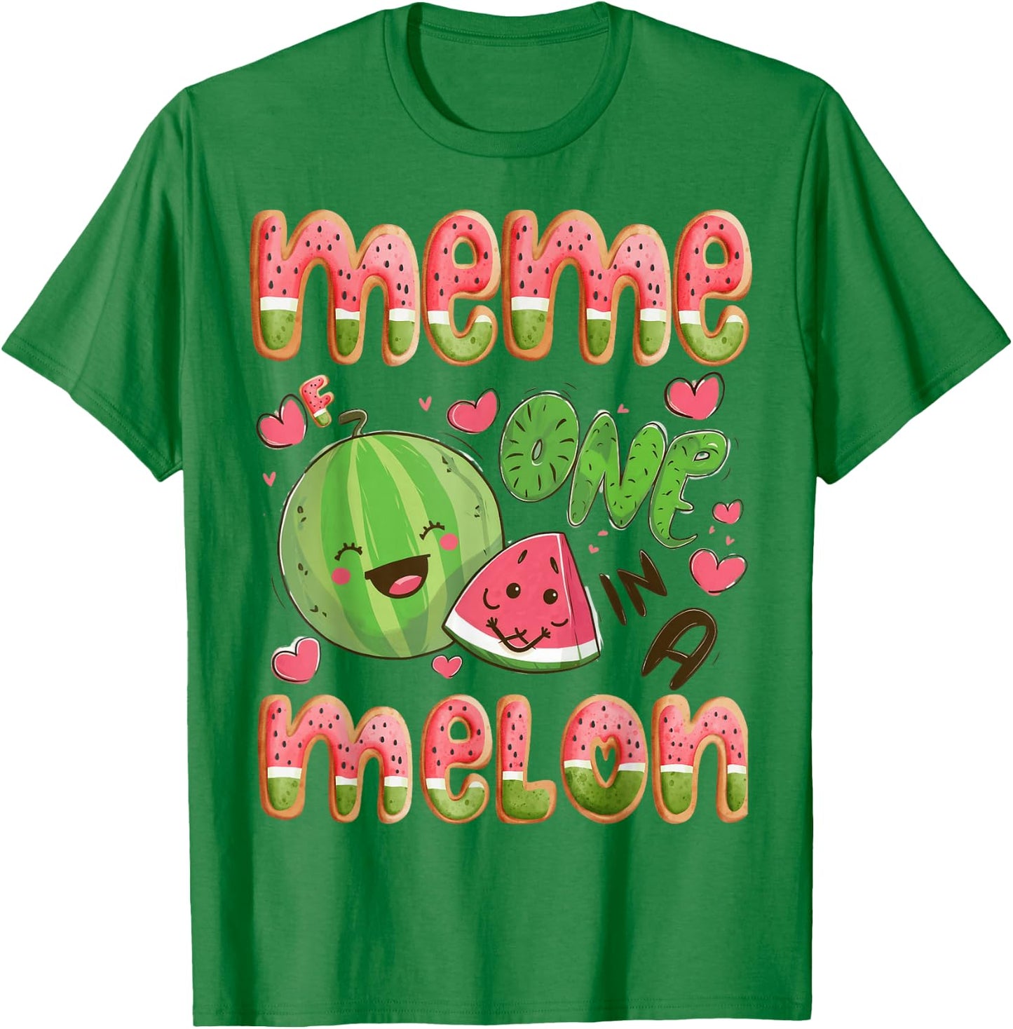 Meme Of One In A Melon 1St Birthday Watermelon Bday Party T-Shirt - T-Shirt | Irish Green
