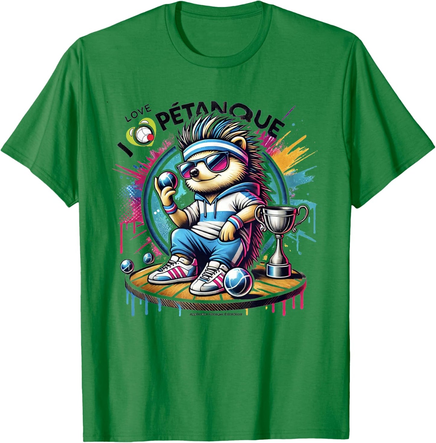 I Love Petanque - Graffiti Style , white, S T-Shirt - T-Shirt | Irish Green