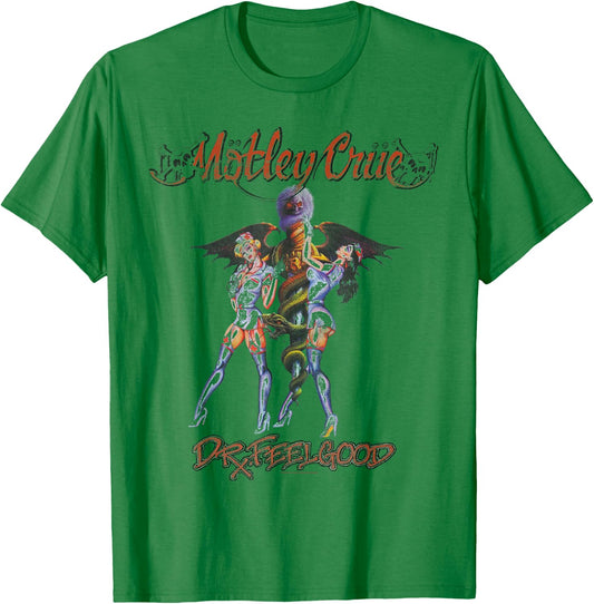 Mötley Crüe Vintage Dr. Feelgood , White T-Shirt - T-Shirt | Irish Green