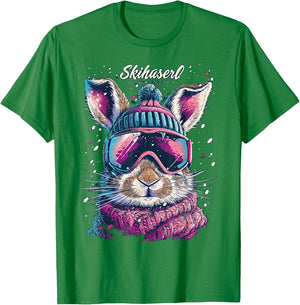 Skihaserl Apres Ski Haserl Skier Winter Women's , White T-Shirt - T-Shirt | Irish Green