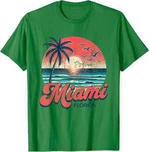 Miami , white, S T-Shirt - T-Shirt | Irish Green